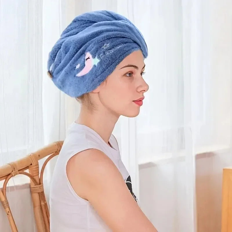 Glowmii Quick-Dry Hair Towel (Soft, Super Absorbent & Cute Wrap)