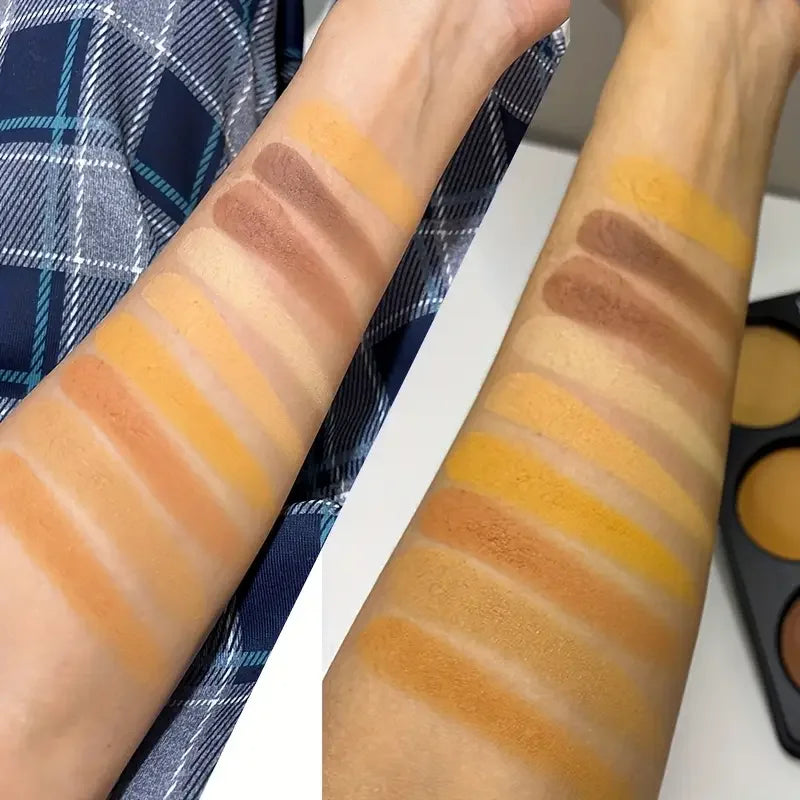 9-Color Dark Bronze Palette (Contour, Concealer & Matte Glow)