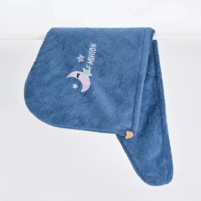 Glowmii Quick-Dry Hair Towel (Soft, Super Absorbent & Cute Wrap)