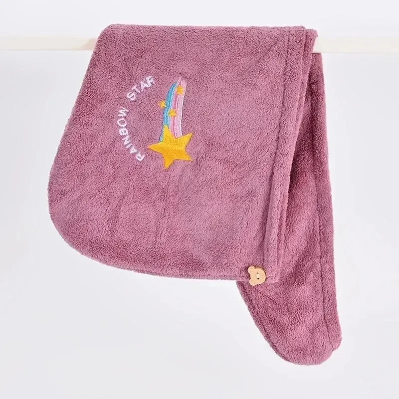 Glowmii Quick-Dry Hair Towel (Soft, Super Absorbent & Cute Wrap)